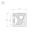 Силиконовый профиль WPH-FLEX-1616-SIDE-S11-5m WHITE (Arlight, Силикон) 040271