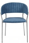 Стул Turin синий вельвет с хромированными ножками Bradex Home FR 0861