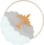 Потолочная люстра Natali Kovaltseva Kids INNOVATION STYLE 83124 самолёт с пультом ДУ, моб. приложением 100W, белый, LED