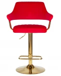 Стул барный CHARLY GOLD (красный велюр (MJ9-45))