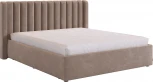 Кровать с основанием Ева 160х200 см Mebelson (ДСП,ЛДСП,Велюр/Латте) арт.ZO.KM1.6-23.2763
