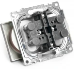 Розетка двойная без заземления со шторками (коричневый) Stekker Катрин 49026