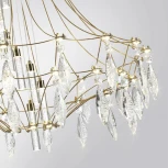 Подвесная большая люстра Odeon Light Flamenco 7000/51L золото/металл/хрусталь IP20 LED 51W (220V, на проводе)