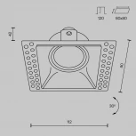 Встраиваемый светильник под гипсокартон Dot GU10 1x50Вт Maytoni Technical DL042-01-SQ-W (220V)