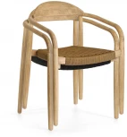 Стул уличный La Forma (ex Julia Grup) Nina (Бежевый/ Веревка,Эвкалипт,Акация,Дерево)