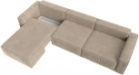 Диван угловой Прага Классик лонг левый угол (Бежевый/Велюр) Лига Диванов арт.121060L