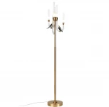 Торшер Odeon Light Lark 5431/12FL золотой(под латунь)/белый градиент/беж./зеленый/ металл/стекло/керамика LED 12W 4000K (220V, выключатель, птички)