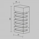 Настенный светильник уличный IP54 Maytoni Remsa O034WL-01B (220V)