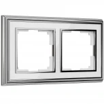 Рамка на 2 поста (хром/белый) W0021331 (a051211)
