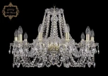 Подвесная люстра Art Classic 11.11 11.11.10.240.Gd.Sp (220V, хрусталь, на цепи, подсвечник, свеча)