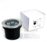 Встиваемый светодиодный свтельник (грунтовый) Feron SP2802 48453 6W, AC12-24V, низковольтный, 3000К, металлик вн.диаметр: 90mm, IP67 (круглые)