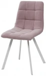Стул CHILLI SQUARE UF860-04B сиреневый, ткань/ белый каркас