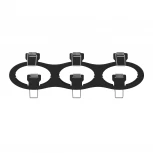 Рамка для трех встраиваемых светильников Lightstar Intero, овал, черный