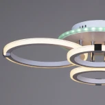 Потолочная люстра светодиодная на штанге Reluce 06319-3.3-04 WH+CR (RGB) (220V, пульт управления)