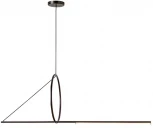 Подвесной светильник iLedex Zoom 8075P/S-18W-3000K MBK-WH (220V, на тросе, кольцо)