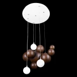 Подвесной светильник Loft It Ginger 10161 Dark wood (LED, 220V, на тросе, шарики, молекулы)