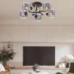 Потолочная люстра на штанге Arte Milano AMALFI 324308/5 BK+FG (220V)