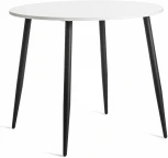 Стол URANUS ЛДСП/металл, 90x90x77 см, Белый/Черный Tetchair 19314