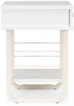Прикроватная тумба Woodville Малгома белая 511606