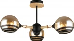 Потолочная люстра на штанге MD.4896-3-S BK+WOOD