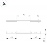Коннектор гибкий MAG-MICROCOSM-CON-FLEX-LONG-POWER (BK) (Arlight, IP20 Пластик) 043053 (24V)