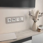 Рамка на 4 поста Elite (дымчатый, стекло) Werkel W0042417 (a057877)