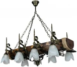 Подвесная люстра Тарьсма Лоза-8П трио LZ8PLPTRH80T (220V, на цепи, цветы)
