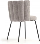 Стул Aniela из серой ткани букле и черными металлическими ножками La Forma (ex Julia Grup) арт.108114