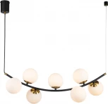 Люстра подвесная Nuvole V000087 (11002/7P Black) (220V, на тросе, шар)