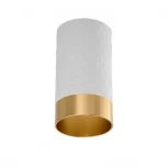 Точечный светильник накладной Wolta WSL-GU10/10WG под лампу GU10 Белый / Золотой CELLA