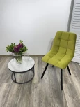 Стул CHILLI-Q SQUARE оливковый #H25, велюр / черный каркас, 4 шт./1 к