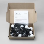 Гирлянда «Шарики» 5м RGB 220В,  20 LED, провод черный каучук, IP65 Laitcom HB20-1-2RGB