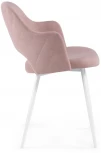 Стул Woodville на металлокаркасе Гутрид прошивка ромбы сзади белый / пыльно-розовый 504179