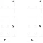 Боковая заглушка для встраиваемого шинопровода DLT2500InW, белая, с отверстием токопровода Donolux SPACE-Track system Cap InW1