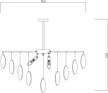 Потолочная люстра на штанге Freya Porto FR5104PL-08BS2 (220V)