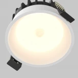 Встраиваемый светильник Maytoni Okno DL055-8W3K-SEN-W (LED, 220V, датчик движения, круглые, IP44)