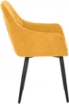 Стул с подлокотниками Leset Слим, каркас Черный, велюр Горчица Leset (Велюр) арт.2500000185953