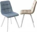 Стул CHILLI SQUARE G108-56 пудровый синий, велюр/ белый каркас M-City 629M04904