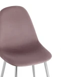 Стул Stool Group Валенсия SN велюр розовый хромированные ножки УТ000036466