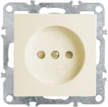 Розетка без заземления со шторками (слоновая кость) Stekker Эрна 39327