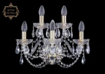 Бра Art Classic 10.11 10.11.3+2.165.Gd.Sp (220V, хрусталь, подвески, подсвечник, свеча)
