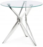 Стеклянный стол Woodville Roko 90 chrome 15666