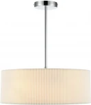 Потолочная люстра на штанге Lumion Zigrisa 8110/5 хром/белый, металл/текстиль E14 5*40W 220V (круглые)