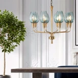 Подвесная дизайнерская люстра Viola 8 синий ImperiumLoft Viola01 (179884-26) (220V, на цепи)