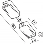 Коннектор питания угловой Radity встраиваемый черный (магнитный) Maytoni Technical TRA084CPC-B-12
