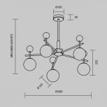 Потолочная люстра на штанге Maytoni Museo MOD436PL-05BS