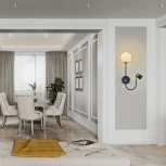 Бра Arte Milano Ferrara-71040 274802/1+1B BK/GD (220V)