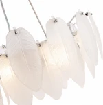 Подвесная люстра Arte Milano AM-4653 4653.D550.H240.E14.6 Ni (220V, на тросе, перо)