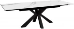 Стол SFE140 Керамика Белый мрамор/подстолье черное/опоры черные (2 уп.) Dikline 00-00062493