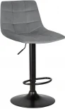 Стул барный DOBRIN TAILOR BLACK (серый велюр (MJ9-75)) 5017_BlackBase-LM BLACK, цвет сиденья серый (MJ9-75), основания черный